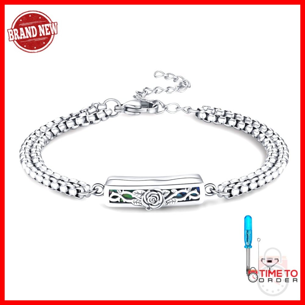 Sterling Silver Memorial Bracelet Elegant Keepsake Jewelry Cremation Link